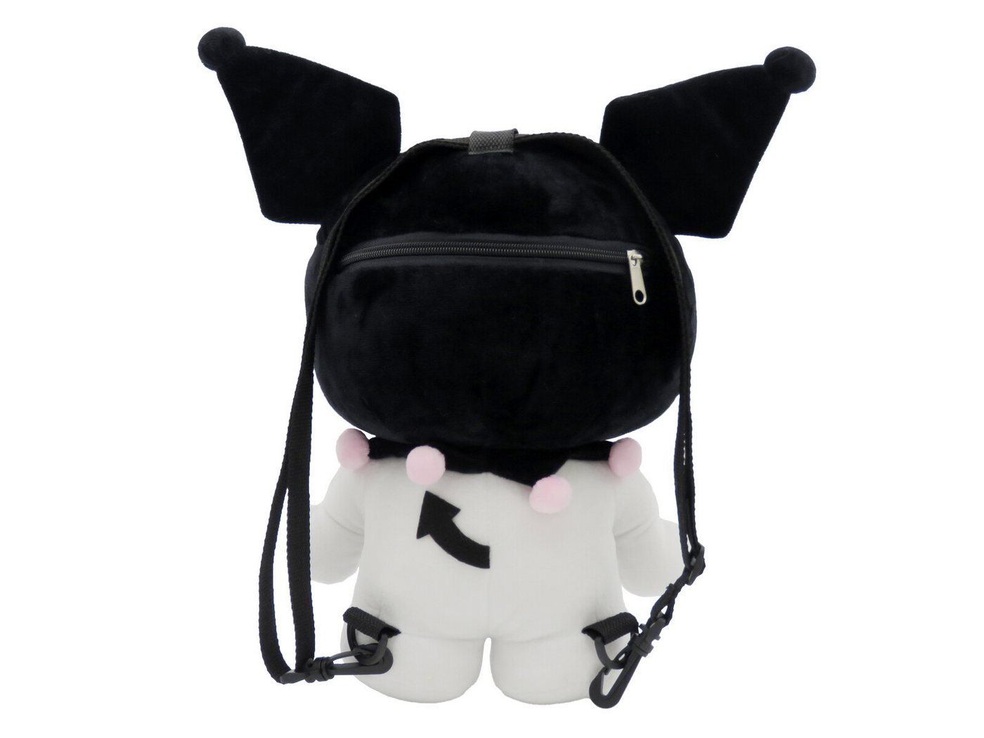 Hello Kitty Kinderrucksack - Kuromi Plüschrucksack kuschelig mit Reißverschluss (1-tlg)