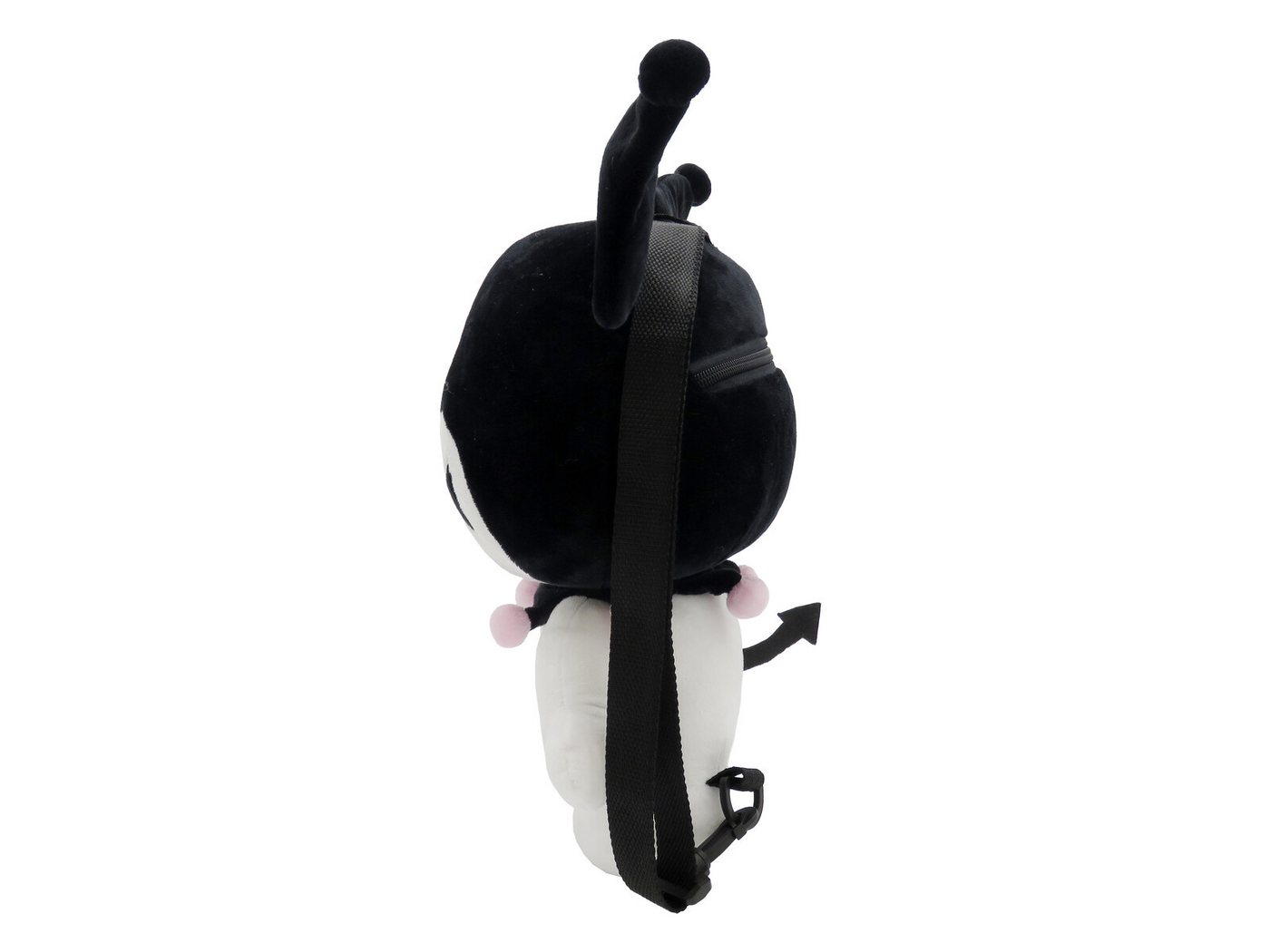 Hello Kitty Kinderrucksack - Kuromi Plüschrucksack kuschelig mit Reißverschluss (1-tlg) Bild 4