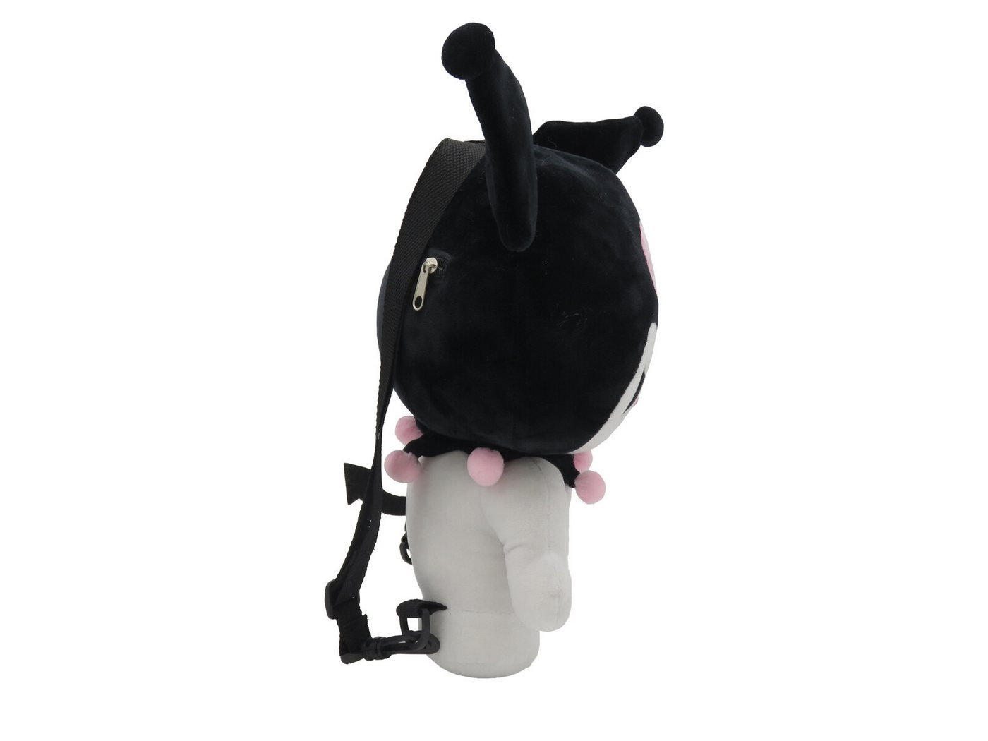 Hello Kitty Kinderrucksack - Kuromi Plüschrucksack kuschelig mit Reißverschluss (1-tlg) Bild 5
