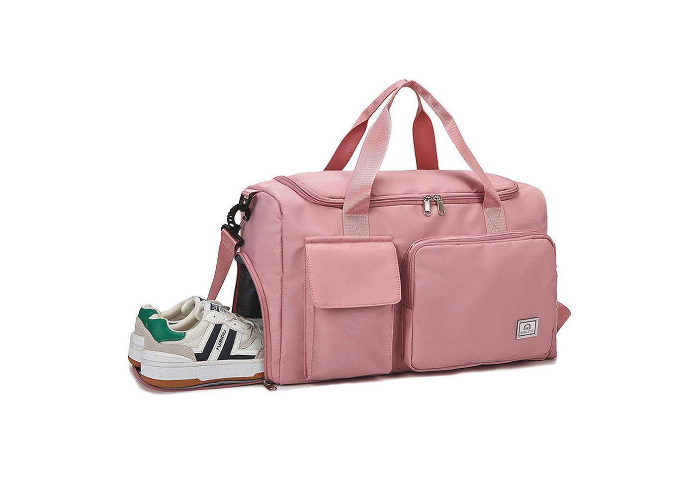 inschimmer Reisetasche Reisetasche Weekender Sporttasche mit Schuhfach Wasserdicht für Damen