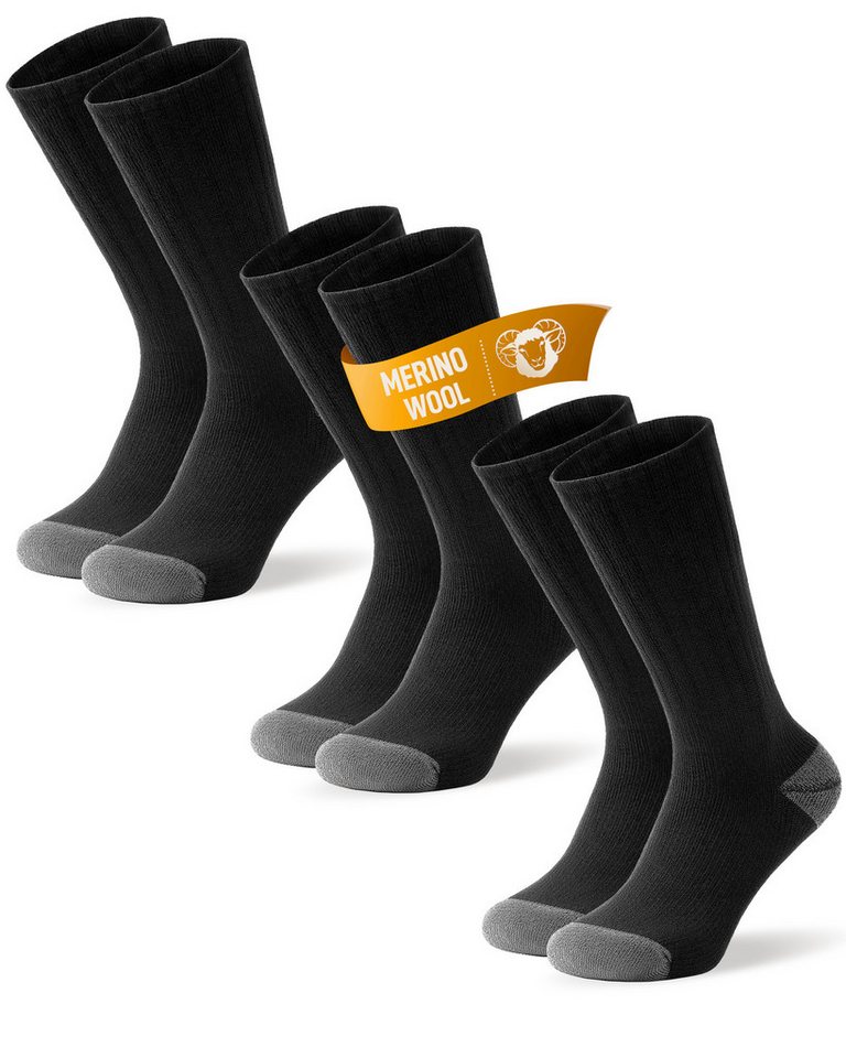 TANSTC Thermosocken Wandersocken Damen Herren Wärme Merino Wolle Socken Wollsocken (Packung, 3 Paar Socken) Atmungsaktiv, hautfreundlich, Strapazierfähig & langlebig Bild 3