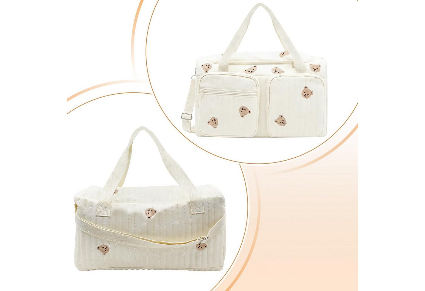 ibettertec Wickeltasche Kliniktasche Geburt 48x26x22 Kinderwagen Tasche Wickeltasche Organizer, Babytasche Lässig Wickelrucksack für Krankenhaus Reisen Kinderwagen Bild 2