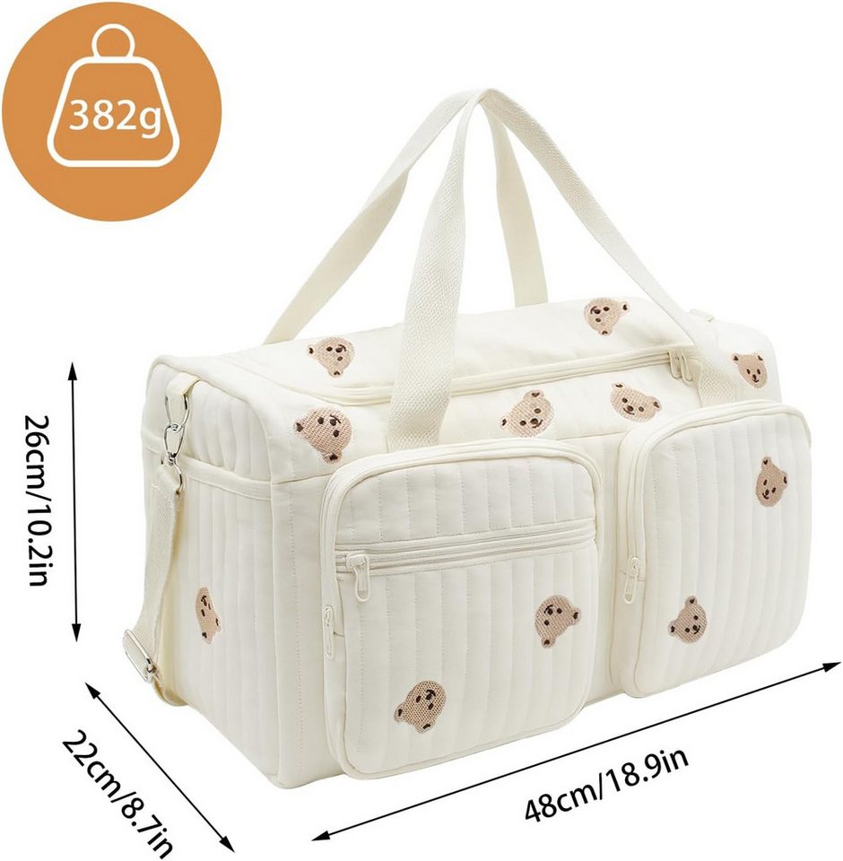 ibettertec Wickeltasche Kliniktasche Geburt 48x26x22 Kinderwagen Tasche Wickeltasche Organizer, Babytasche Lässig Wickelrucksack für Krankenhaus Reisen Kinderwagen Bild 4