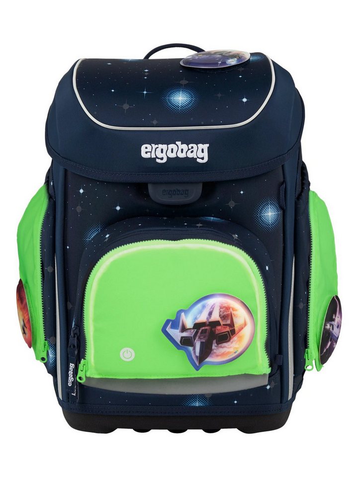 ergobag Schulranzen Fluo LED Zip-Set Grün Sicherheits-Set (4-teilig), Sicherheit, Neonfarben Bild 2