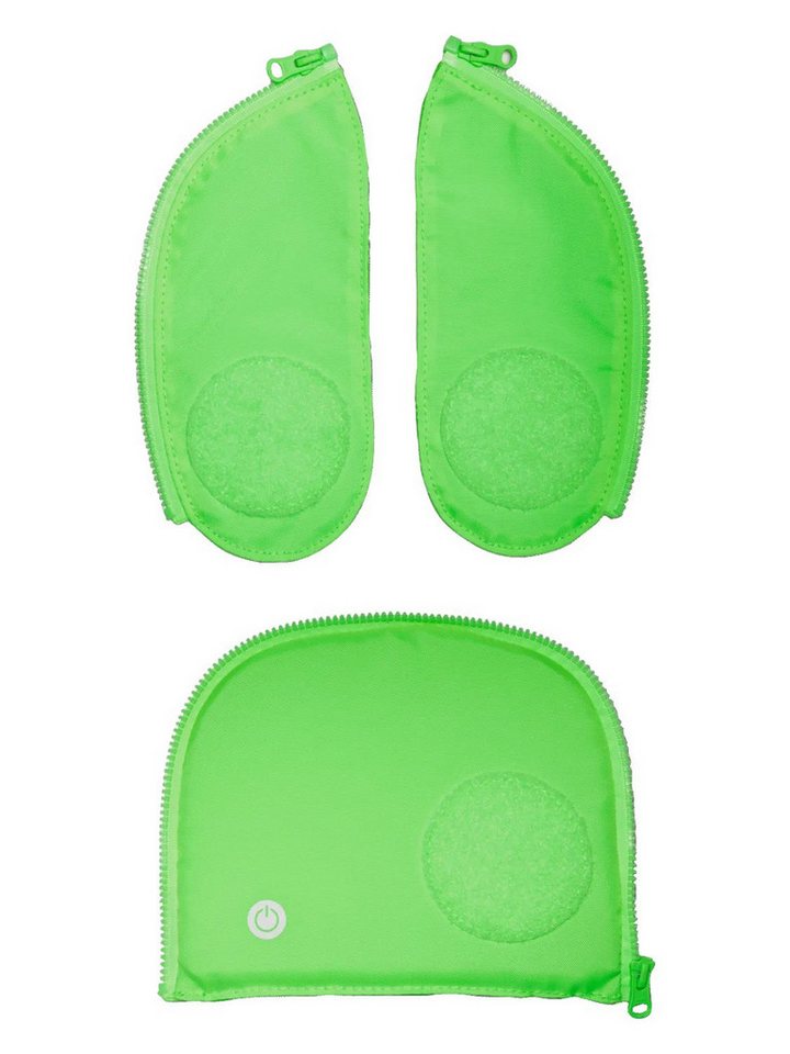 ergobag Schulranzen Fluo LED Zip-Set Grün Sicherheits-Set (4-teilig), Sicherheit, Neonfarben Bild 3