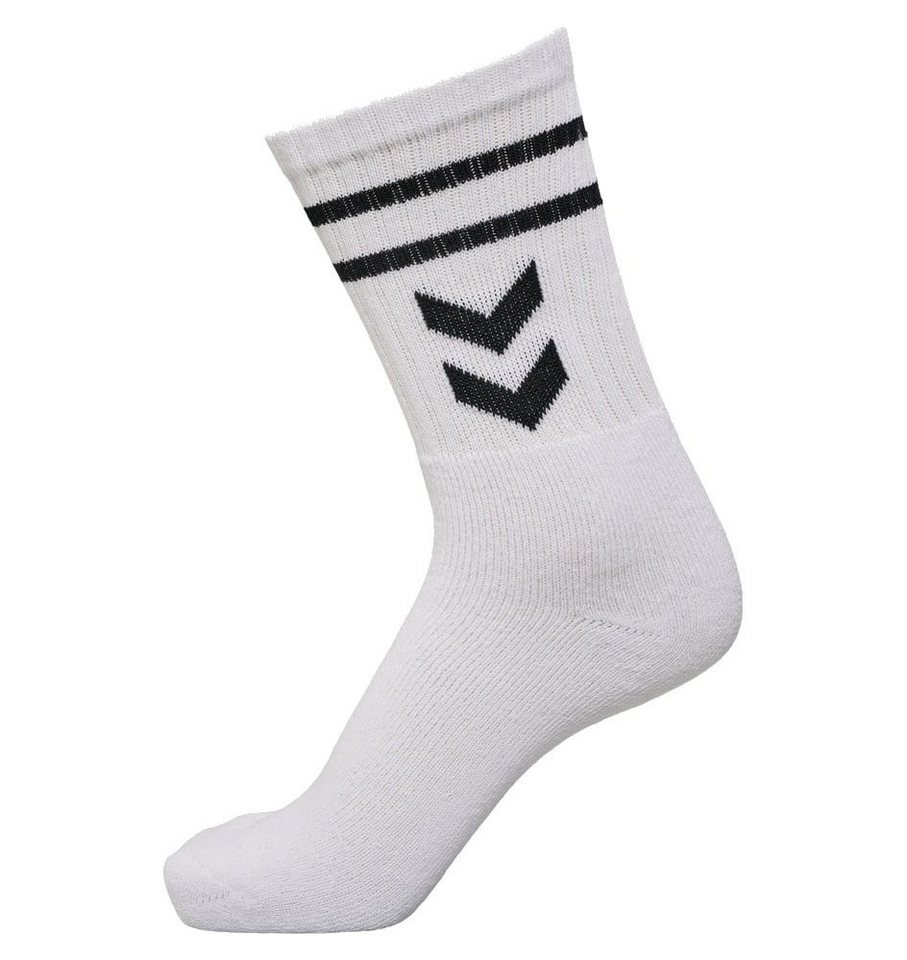 hummel Sportsocken Crew weiss/grau/dunkelblau - 3 Paar Bild 3