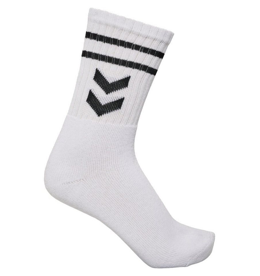 hummel Sportsocken Crew weiss/grau/dunkelblau - 3 Paar Bild 4