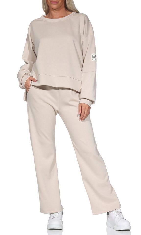 simaranda Jogginganzug Damen Jogginganzug 9 42-46 Beige Bild 3