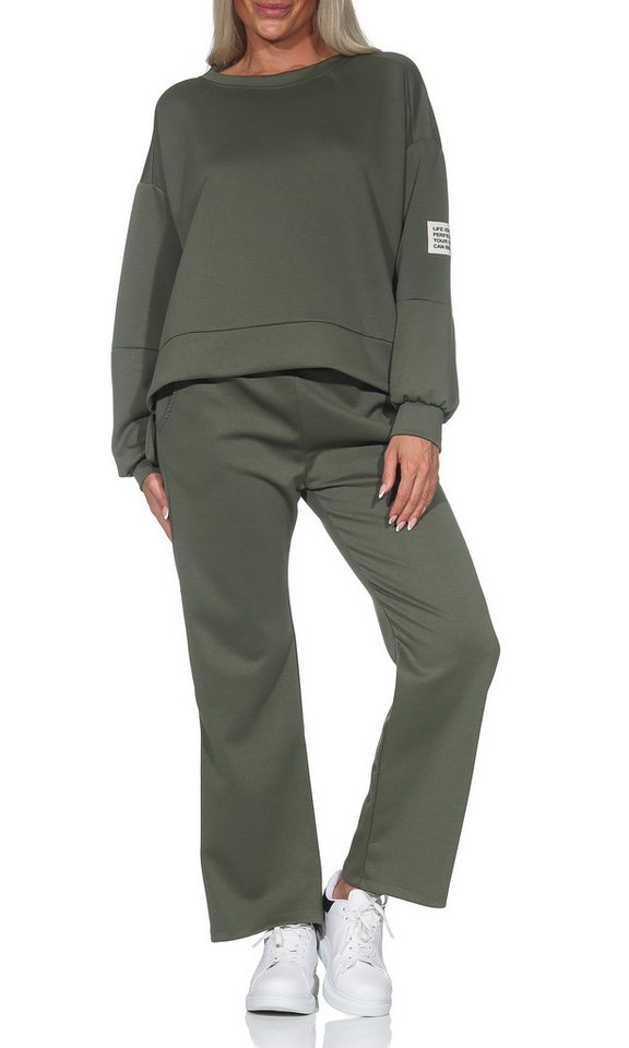 simaranda Jogginganzug Damen Jogginganzug 9 36-40 Olive