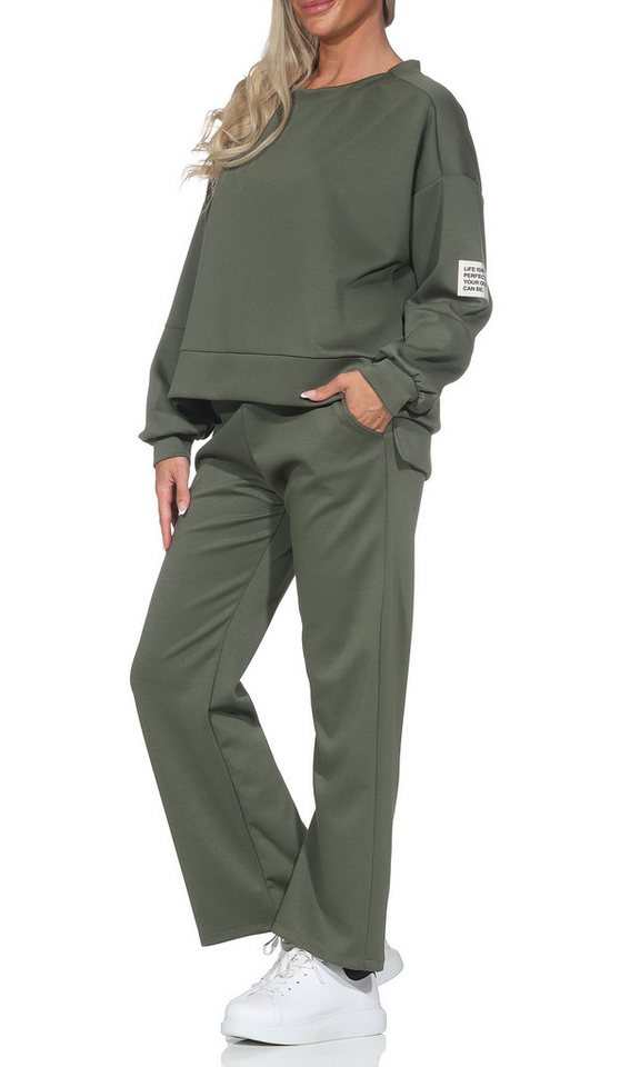 simaranda Jogginganzug Damen Jogginganzug 9 36-40 Olive Bild 3