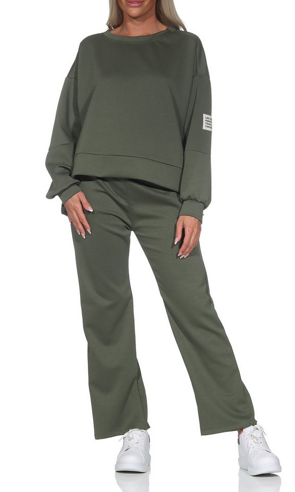 simaranda Jogginganzug Damen Jogginganzug 9 36-40 Olive Bild 4