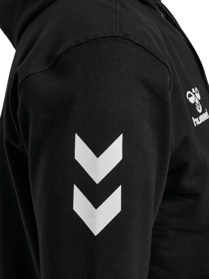 hummel Trainingsjacke hmlGO 2.0 Chevron Full-Zip Hoodie (Baumwolle, mit Kapuze) schwarz Bild 3