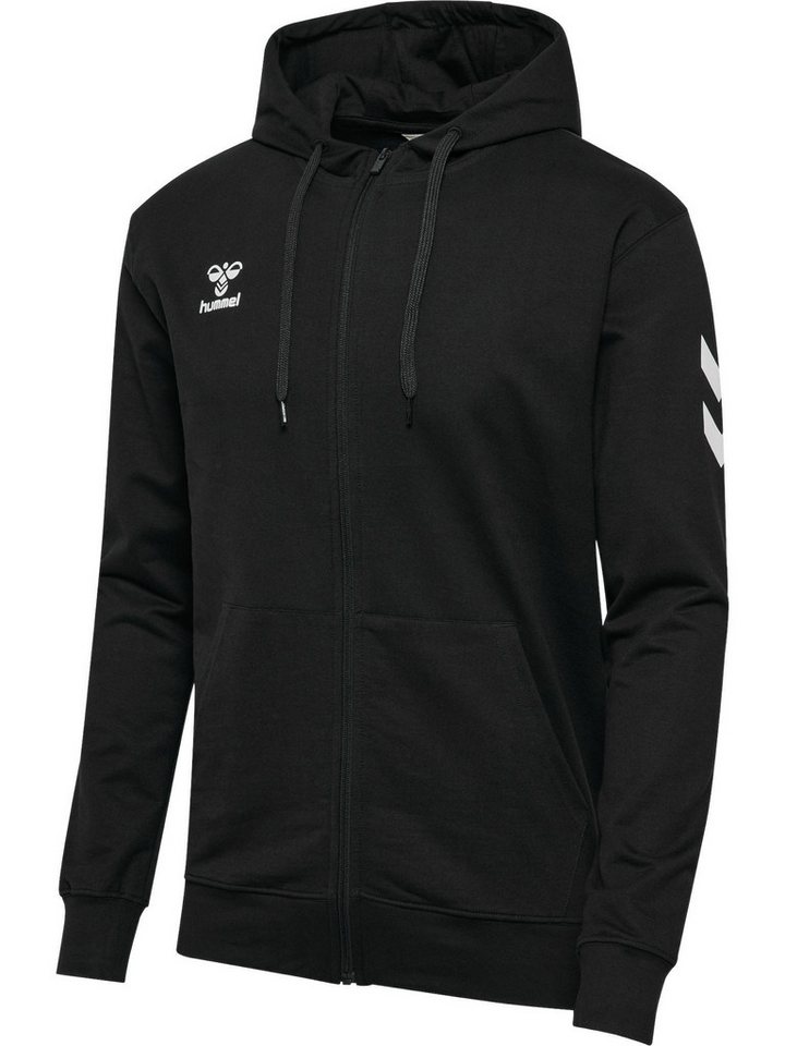 hummel Trainingsjacke hmlGO 2.0 Chevron Full-Zip Hoodie (Baumwolle, mit Kapuze) schwarz Bild 4