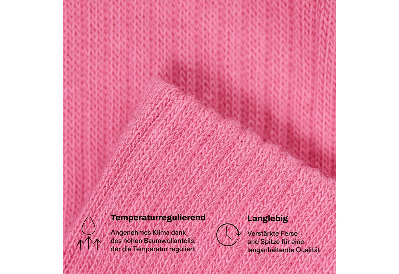 von Jungfeld Tennissocken CASUAL CLASSIC Bio-Baumwolle 36-46 Unisex 2 Paar (2-Paar, 2er-Pack) Sportsocken mit verstärkter Ferse & Fußsohle für Damen & Herren