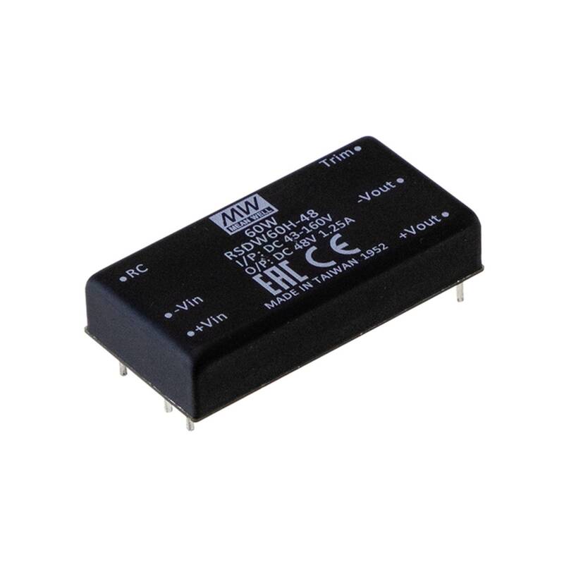 [neuwertig] B-ware Meanwell Rsdw60 Dc/dc-wandler Stromversorgung Modul 60w 1 Ausgang 12v Print