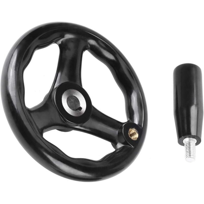Manuelles Handrad Für Fräsmaschinen – Handrad Mit 3 Speichen, 100 Mm Durchmesser Und 12 Mm Bohrung, Ergonomischer Drehgriff