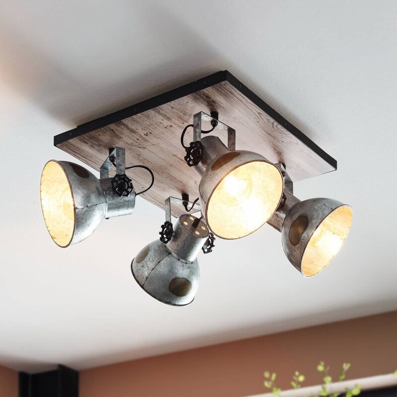 [neuwertig] B-ware Eglo Deckenleuchte Lampe Barnstaple Industrielook 4-flg Wohnzimmer Beleuchtung