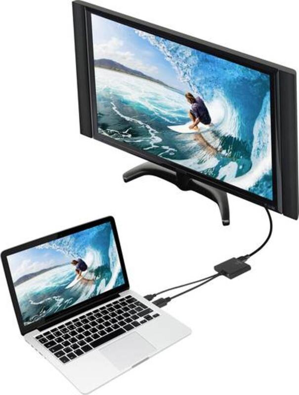 [gebraucht] B-ware Renkforce Displayport Splitter Displayport Stecker/buchse Schwarz