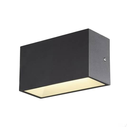 [neuwertig] B-ware Slv Sitra Led-außenwandleuchte Terrassenleuchte Balkonleuchte Up Down 20 Anthraz