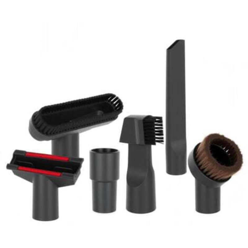 Fenoplastica Staubsaugerzubehör, 6-teiliges Staubsaugerzubehör-set: Universal-softbürste, Fugendüse, Matratzenbürste, Staubsaugerbürste, Mit Adapter