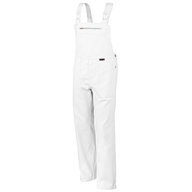 QUALITEX HIGH QUALITY WORKWEAR Latzhose classic weiß Damen: 50 Herren: 56
