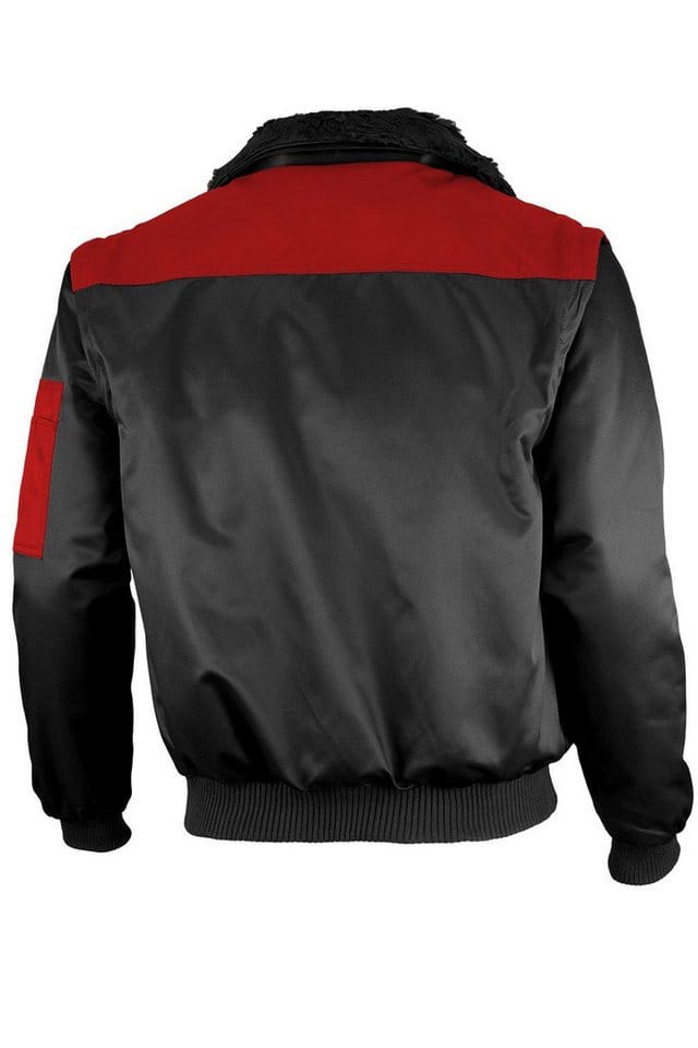 QUALITEX HIGH QUALITY WORKWEAR Pilotenjacke pilotenjacke schwarz/rot Damen: 48 Herren: XL
