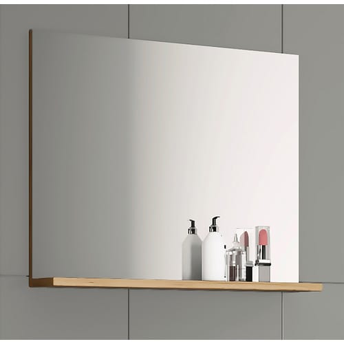 VCM Badspiegel rahmenlos Hängespiegel mit Ablage modernes Design Maße ca. H. 60 x B. 50 x T. 2 cm Wandspiegel – Landos
