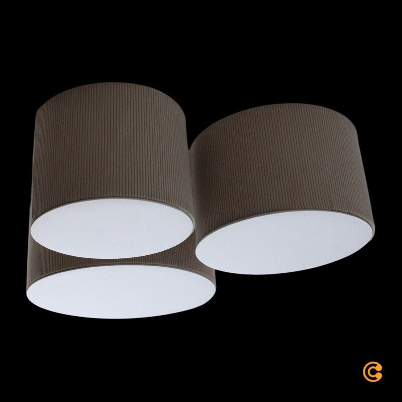[gebraucht] B-ware Just Light. Deckenleuchte Green Duro Textil Deckenlampe Beige 3-flammig E27 Led