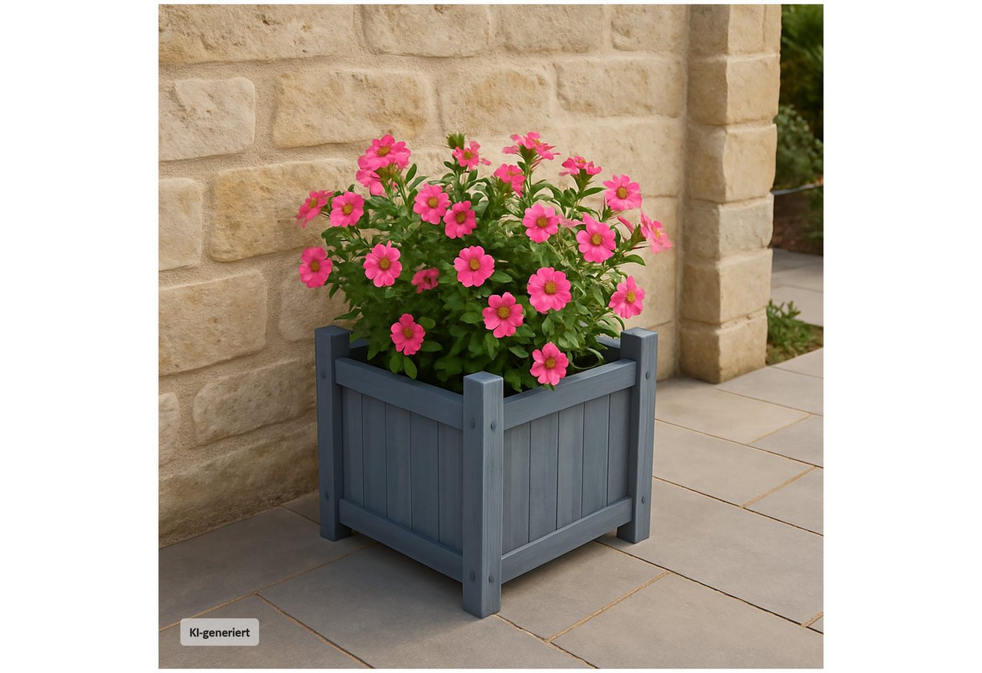 HTI-Living Blumenkasten 36 x 36 cm Grau Heidi