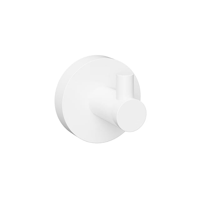 Brillantbad WHITE Kleiderhaken Messing Weiß 55x55x50 mm für Bad & Küche >> zum Bohren oder Kleben*