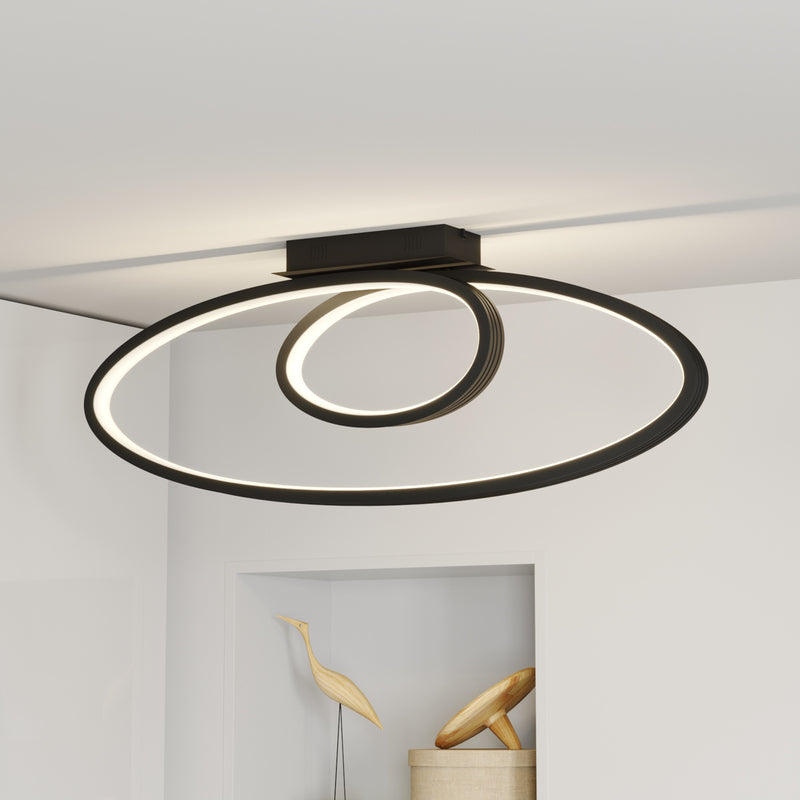 [neuwertig] B-ware Lucande Deckenleuchte Deckenlampe Led Bronwyn Anthrazit Weiß Dimmbar Lampe