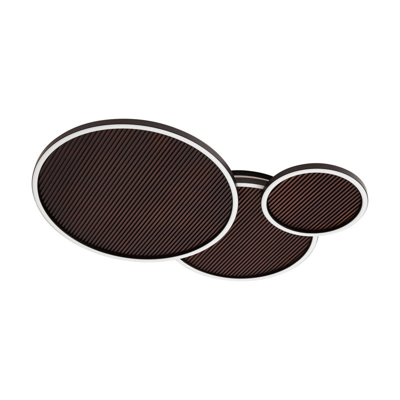 [gebraucht] B-ware Lucande Deckenleuchte Lampe Led Orven Schwarz Holz Dimmbar Eisen Holz 80cm 3000k