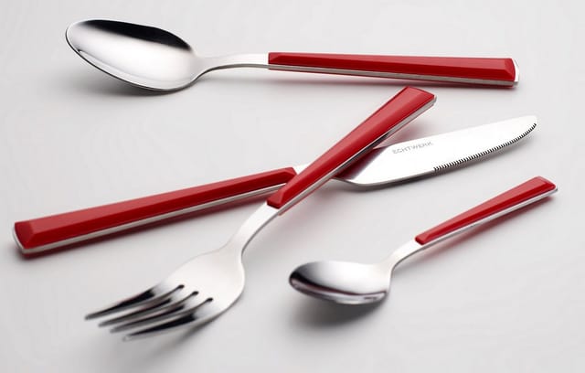 ECHTWERK Besteck Set "Basic" 24tlg rot