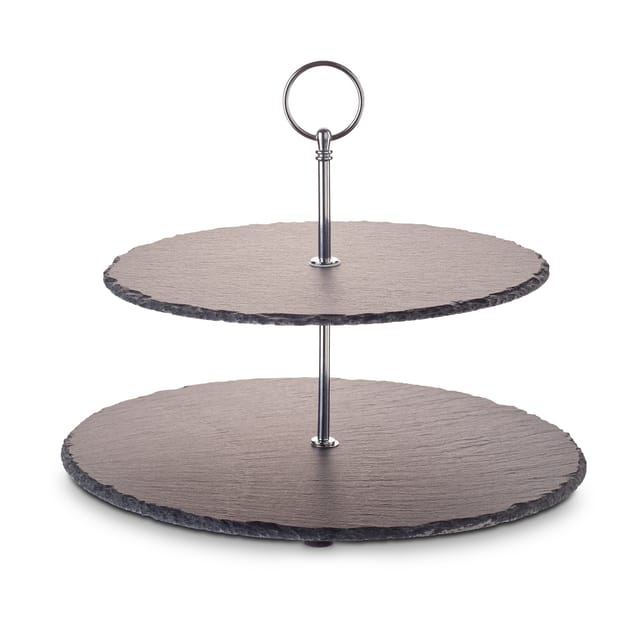 Schiefer Etagere 2-Stöckig