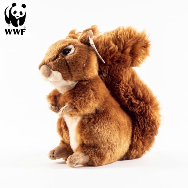 Plüschtier Eichhörnchen (15cm, sitzend) lebensecht Kuscheltier Stofftier