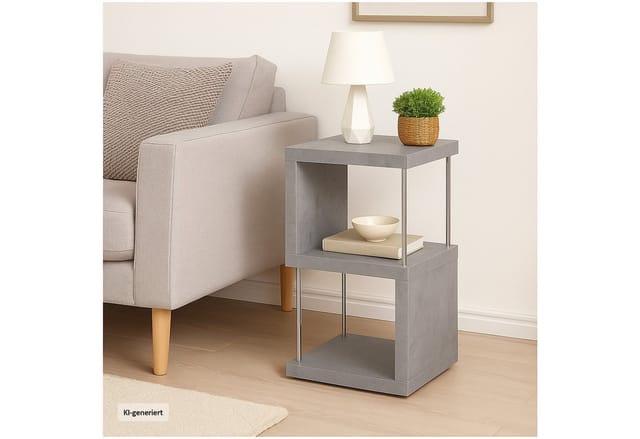 HTI-Living Standregal 2 Fächer Thekla Beton