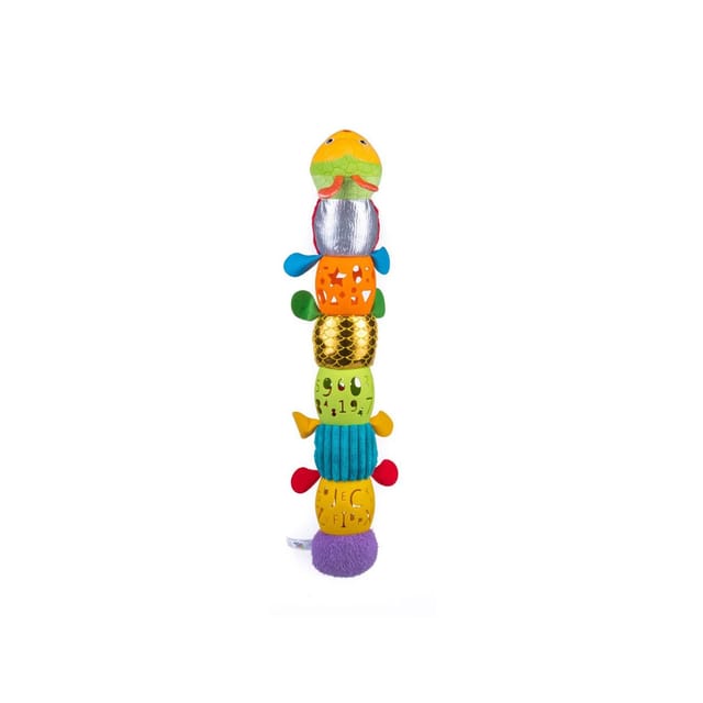 Bali Bazoo Stoffspielzeug Raupe 80208 Rassel 55 cm lang 8 verschiedene Elemente bunt
