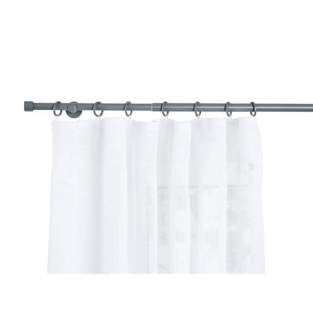 Ondeco Gardinenstange ausziehbar 1-lauf 16-19mm Trendy für Fenster mit Wandmontage Farbe: Dark Gray, Größe: 160-280 cm