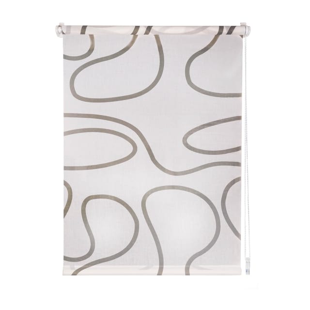 Ondeco Tageslichtrollo Win Move ohne Bohren Klemmfix lichtdurchlässig und Blickdicht Größe: 90x210 cm, Farbvariante: Weiß-Taupe