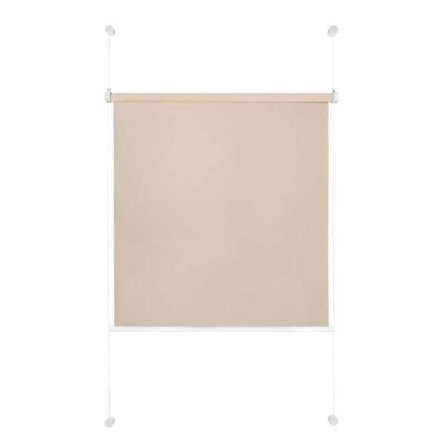 Ondeco Tageslicht Rollo ohne Bohren Klemmrollo Alternative Plissee Klemmfix Sichtschutz Sonnenschutz Farbe: Sand, Größe: 90x210 cm