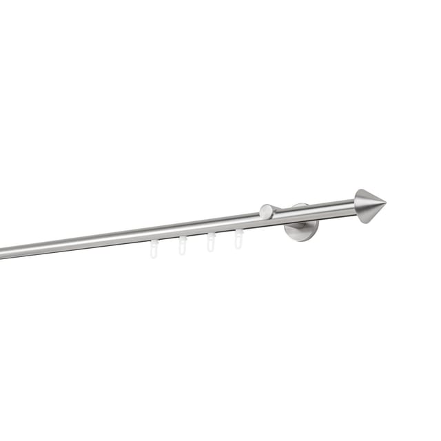 20mm,1-läufig,Profil,Wandträger 6,5cm,Endstück cone Farbe: Edelstahl-Optik, Größe: 120cm