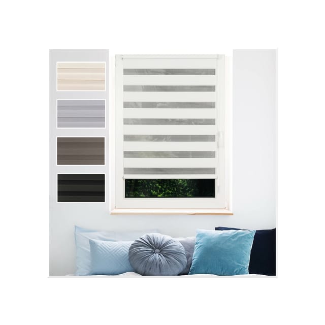 Ondeco Doppelrollo Just Klemmfix Seitenzugrollo Blickdicht Klemmfix Farbe: Weiß, Größe: 140x160 cm