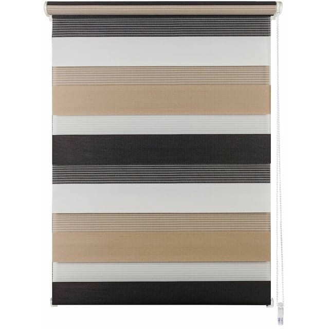 Ondeco Doppelrollo Just Triple Klemmfix Seitenzugrollo Blickdicht Klemmfix Farbe: Cappuccino, Größe: 140x160 cm