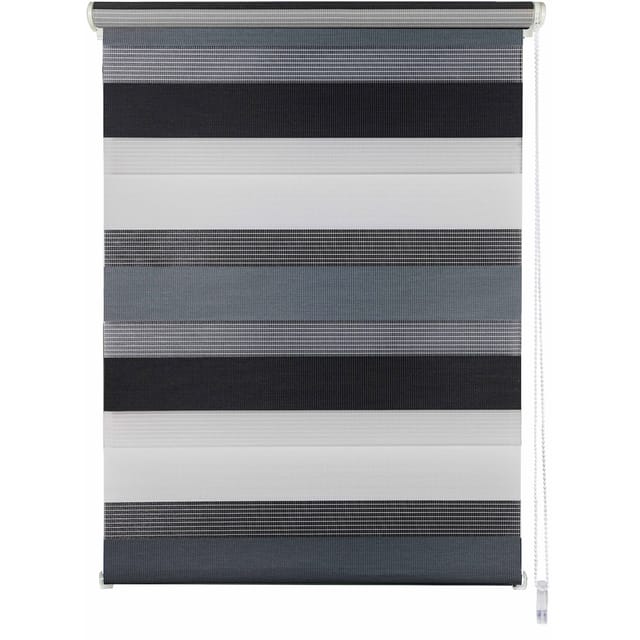 Ondeco Doppelrollo Just Triple Klemmfix Seitenzugrollo Blickdicht Klemmfix Farbe: Grau-Anthrazit, Größe: 140x160 cm