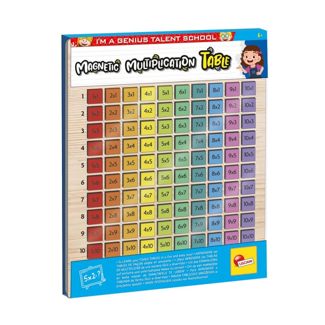 Lisciani EX105502 - Magnetische Multiplikations Tafel rechnen Grundschule Einmaleins Mathe Kinder