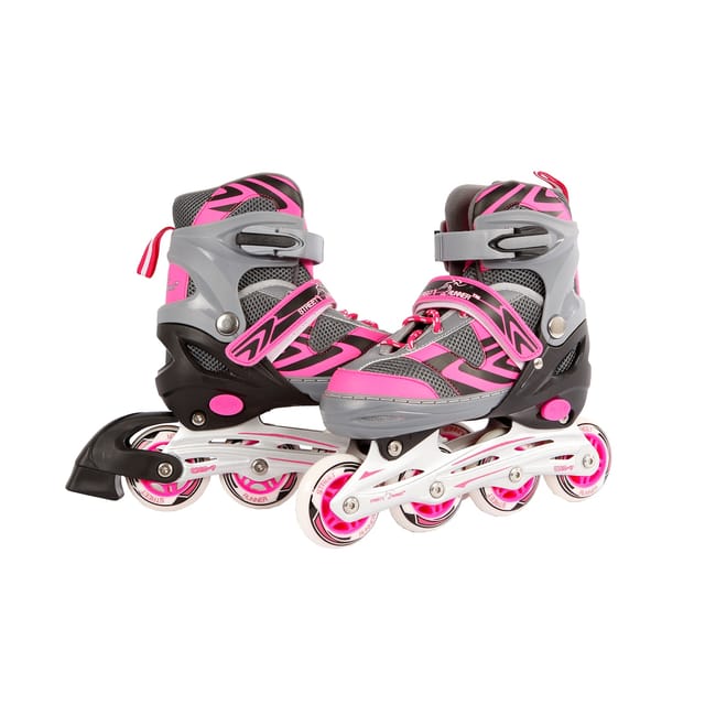 Kids Globe Street Rider Inlineskates Inliner rosa/grau verstellbar Größe 29-32