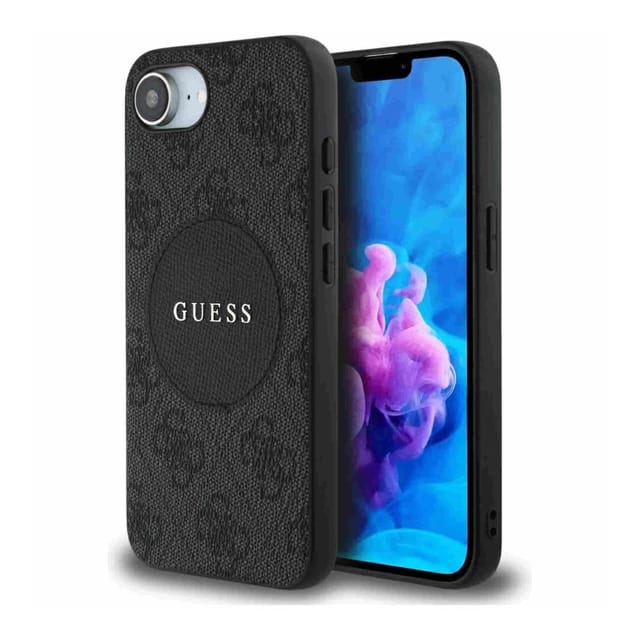 MagSafe Guess Apple iPhone 17e / 16e Circle Classic Logo Case Schwarz