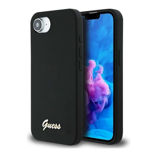 MagSafe Guess Apple iPhone 17e / 16e Silicone Script Metal Logo Case