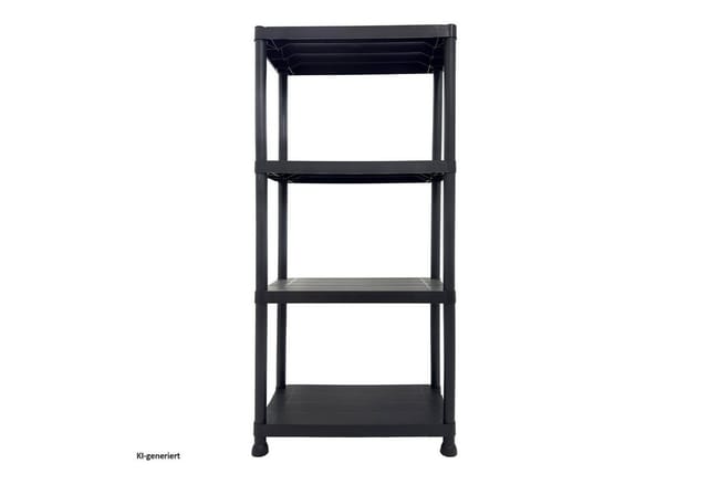 HTI-Living Regal mit 4 Böden Schwarz Kunststoffregal