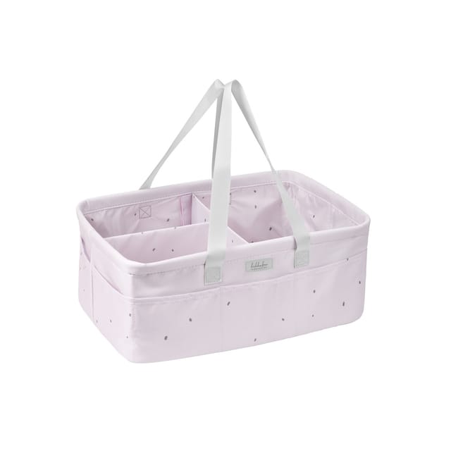 Kikkaboo Wickeltasche, Korb, Windelorganizer faltbar Griffe abnehmbare Trennwand rosa